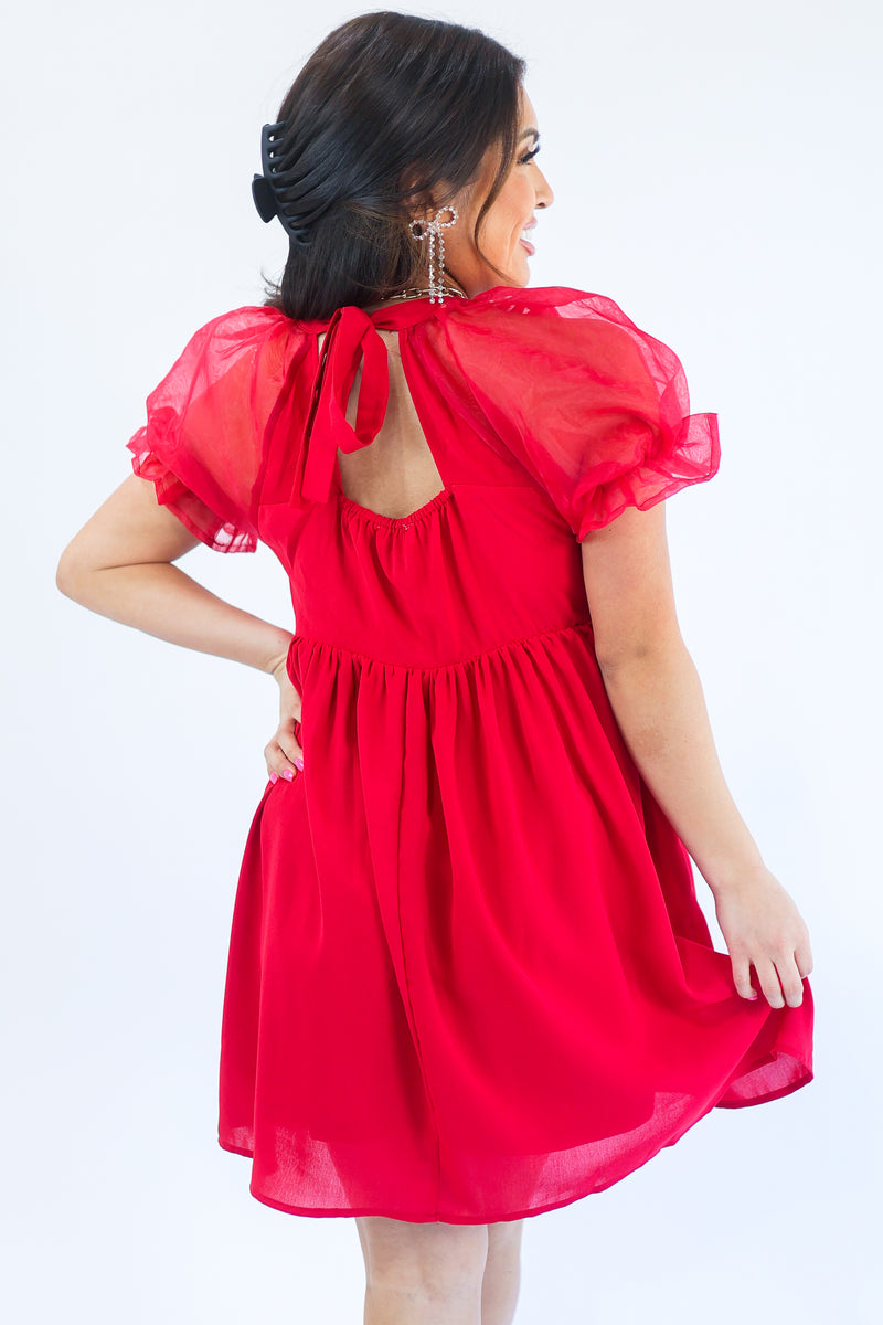 Gorgeous Nights Shift Dress In Red