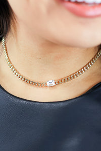 Graceful Beauty Link Necklace In Clear