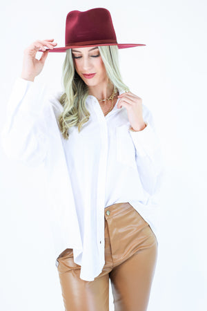 Peaceful Days Button Shirt In White
