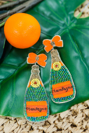Pour The Champs Earrings In Green