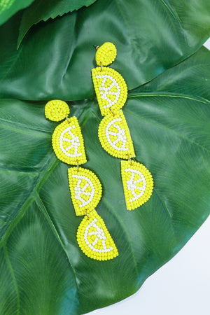 Life Of Lemons Earrings In Yellow