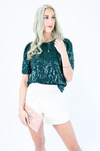 Glamour Party Faux Leather Shorts In White