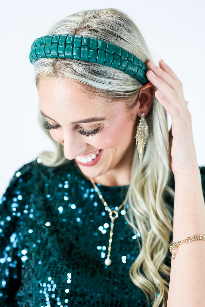 Relaxed Days Braided Headband In Green