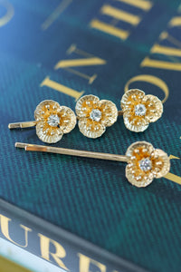 Glam Gold Floral Hair Pin