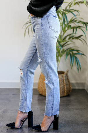 The Deana High Waisted Jeans In Medium Wash