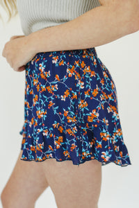 Sunshine On My Mind Floral Shorts In Navy