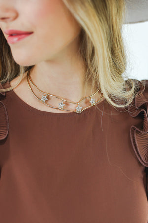 Light Up The Night Necklace In Gold by Boho Babes