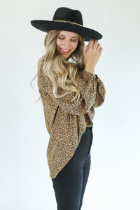 Effortless Beauty Leopard Embroidered Top