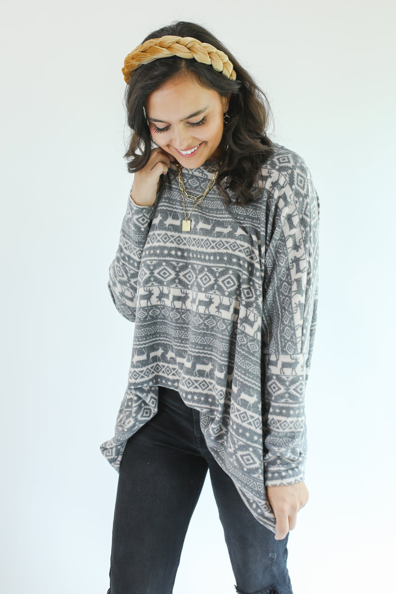 Comfort This Season Sweater In Charcoal