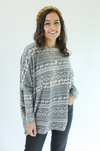 Comfort This Season Sweater In Charcoal
