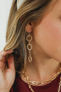 All Linked Earrings In Gold