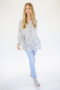 Counting Blessings Floral Shift Top