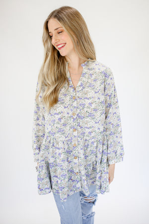 Counting Blessings Floral Shift Top